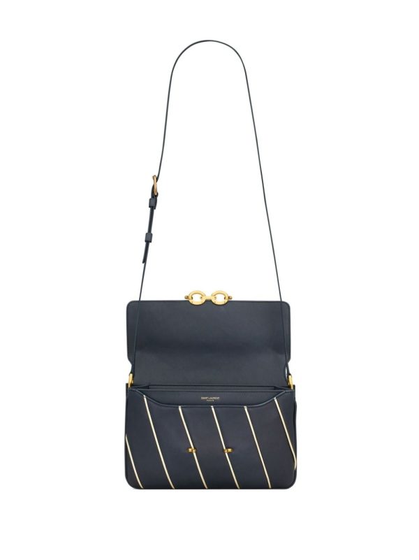 Saint Laurent Le Maillon striped shoulder bag - Image 5