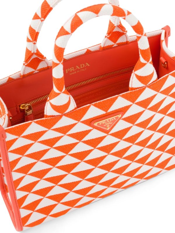 Prada small Symbole embroidered tote bag - Image 5