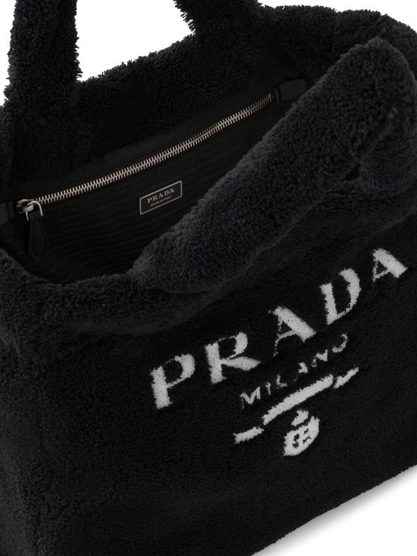 Prada logo-print terry-cloth tote bag - Image 5