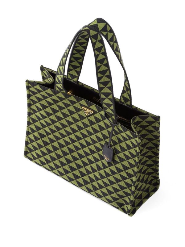 Prada large Symbole embroidered tote bag - Image 5