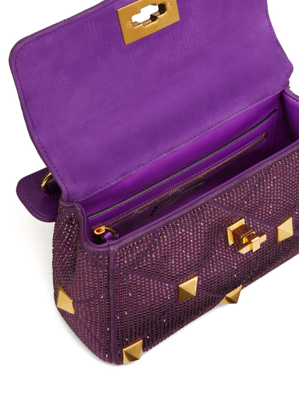 Valentino Garavani medium Roman Stud rhinestone-embellished shoulder bag - Image 6