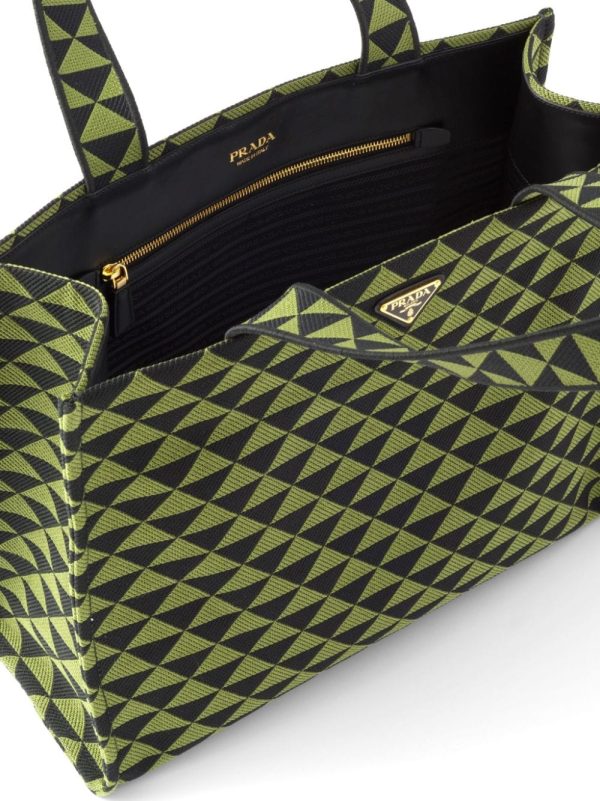Prada large Symbole embroidered tote bag - Image 6