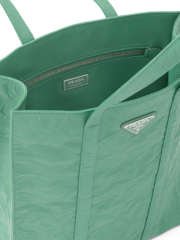 Prada small antique nappa leather tote - Image 6