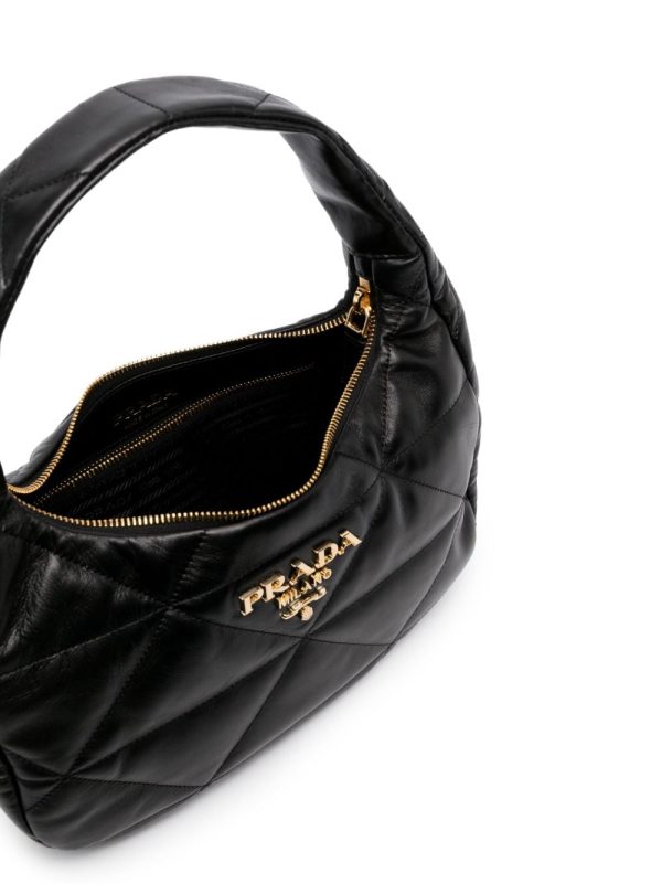 Prada logo-plaque quilted shoulder bag - Image 6