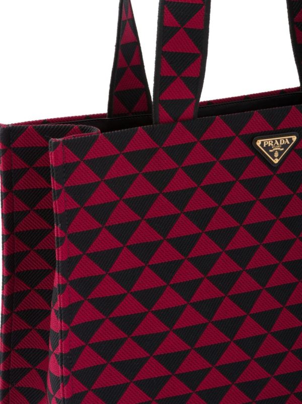 Prada large Symbole embroidered tote bag - Image 6