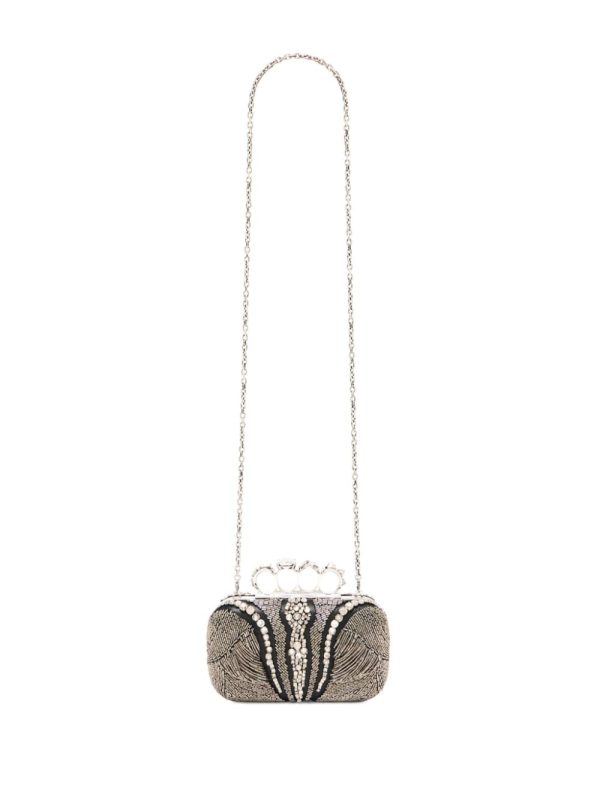Alexander McQueen Knuckle bead-embellished clutch - Image 2