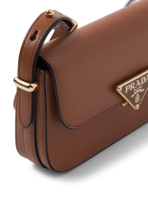 Prada logo-plaque leather crossbody bag - Image 6