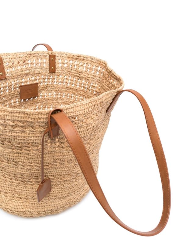 Saint Laurent interwoven raffia tote - Image 6