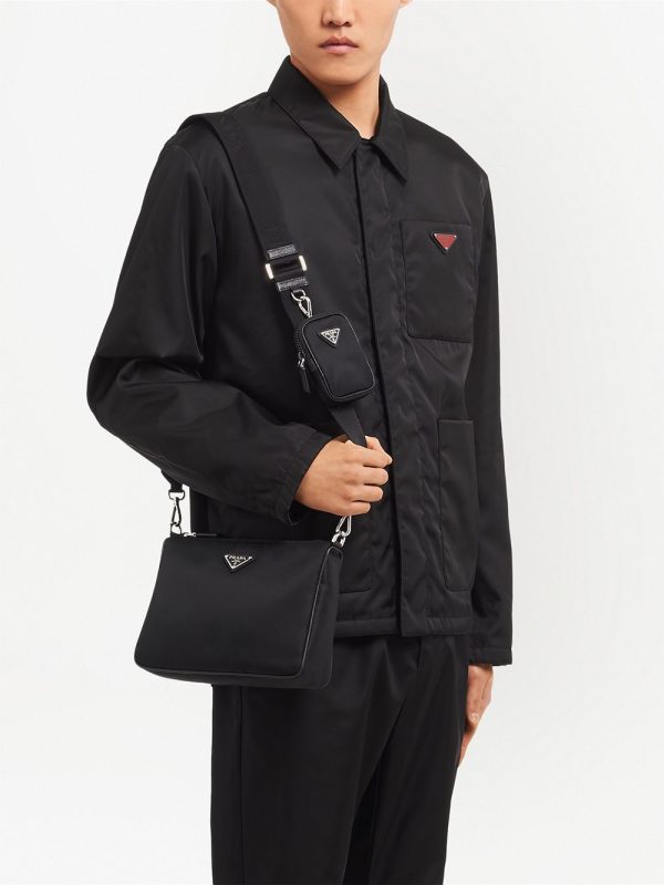 Prada logo-plaque shoulder bag - Image 6