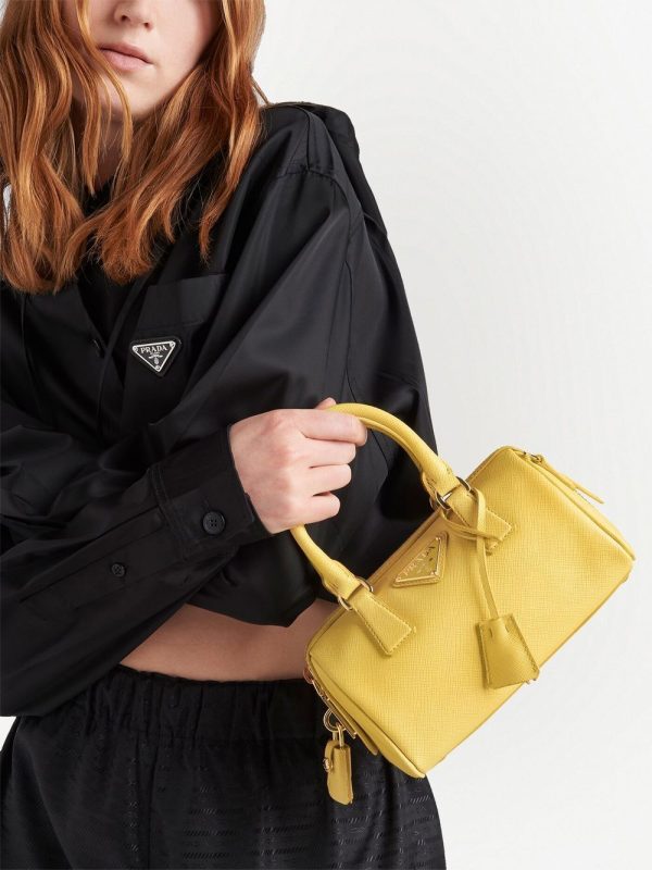 Prada leather top handle bag - Image 6