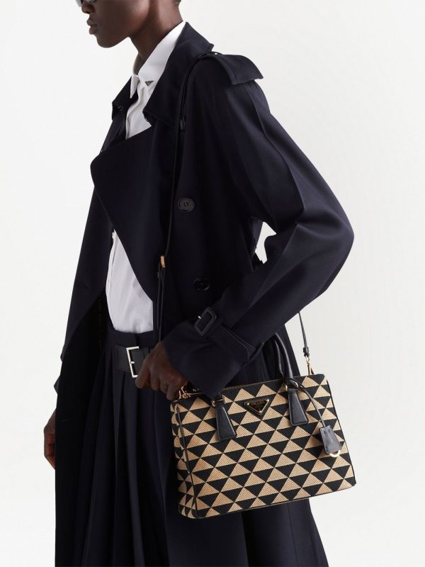 Prada small Symbole embroidered tote bag - Image 6