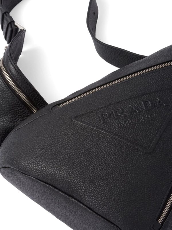 Prada logo-stamp leather backpack - Image 6