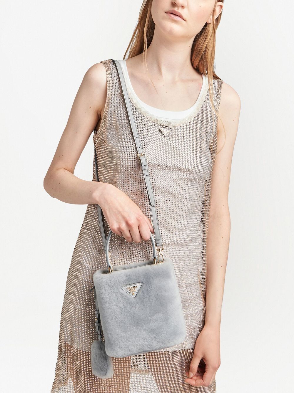 Prada Panier shearling mini-bag - Image 6
