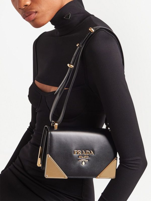 Prada leather shoulder bag - Image 6