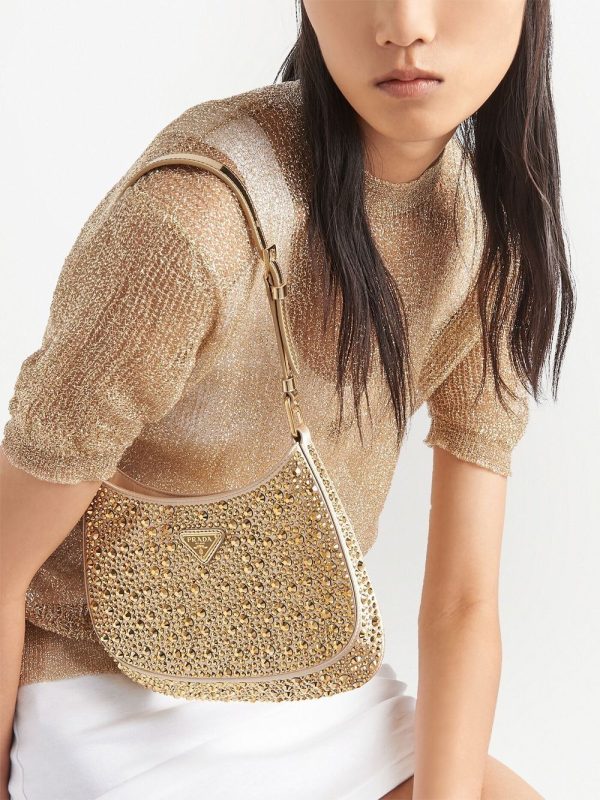Prada Cleo crystal-embellished shoulder bag - Image 6