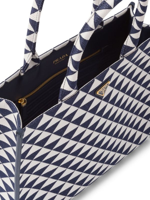 Prada large Symbole embroidered tote bag - Image 6