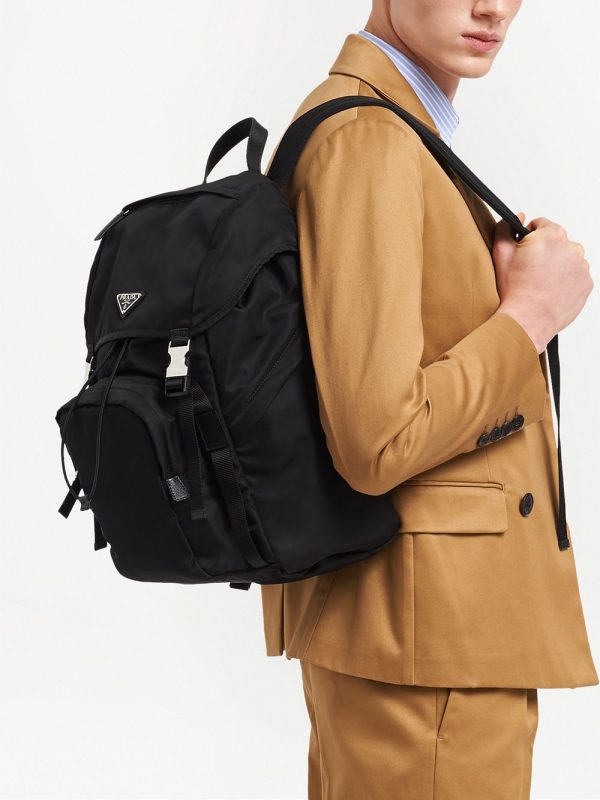 Prada logo-plaque multi-pocket backpack - Image 6