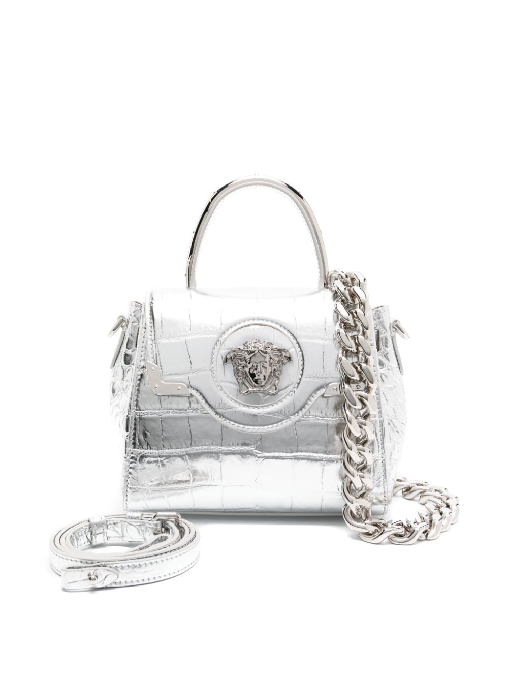 Versace small La Medusa leather tote bag - Image 5