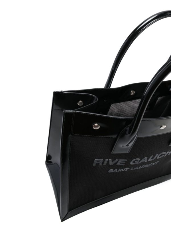Saint Laurent Rive Gauche patent-finish tote bag - Image 6