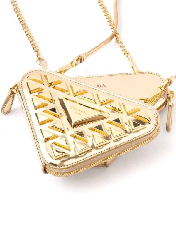 Prada studded leather mini pouch - Image 6