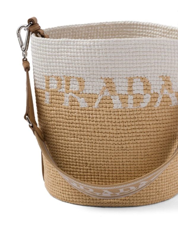 Prada logo-plaque bucket bag - Image 6