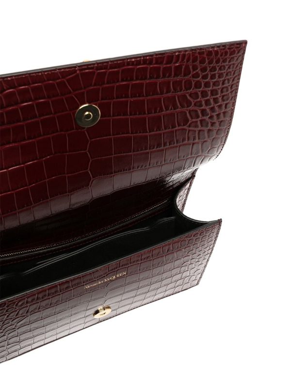 Alexander McQueen Jewelled crocodile-effect satchel - Image 2