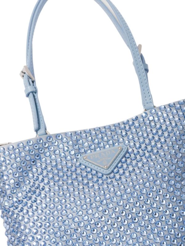 Prada crystal-embellished satin handbag - Image 6