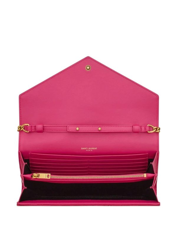 Saint Laurent matelassé logo-plaque envelope bag - Image 6