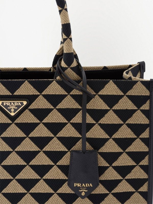 Prada large Symbole embroidered tote bag - Image 6