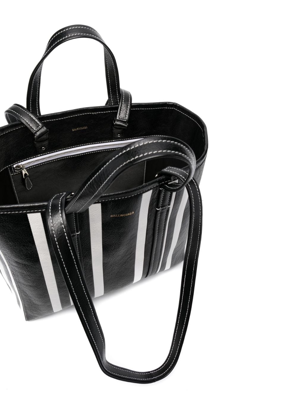 Balenciaga large Barbes East-West striped shopper tote - Image 6