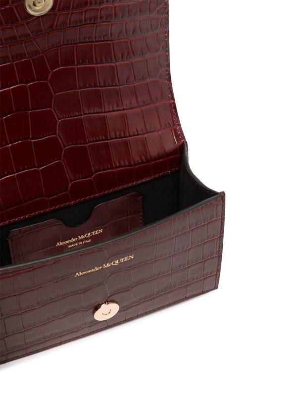 Alexander McQueen Jewelled crocodile-effect satchel - Image 2
