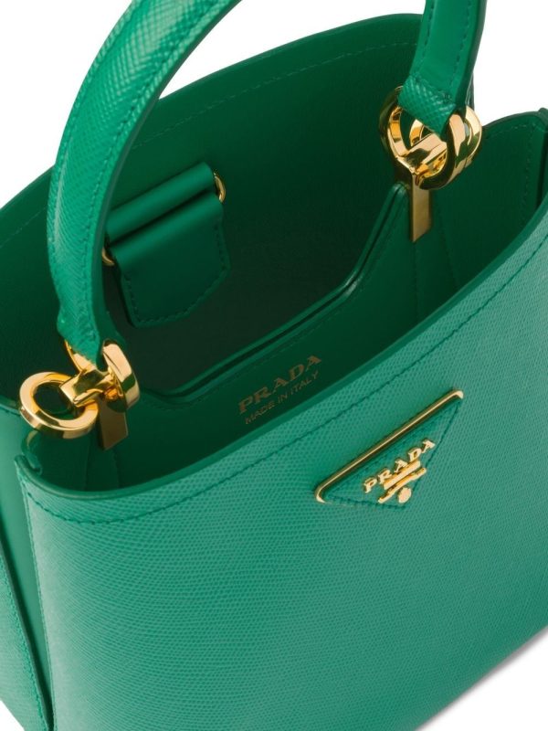 Prada small leather Panier bag - Image 6