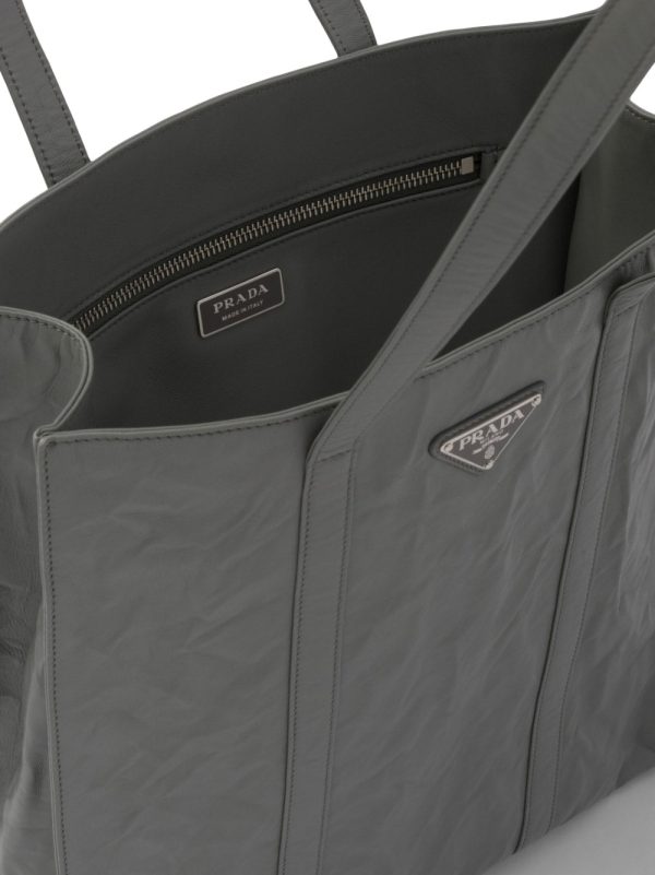 Prada logo-plaque tote bag - Image 6
