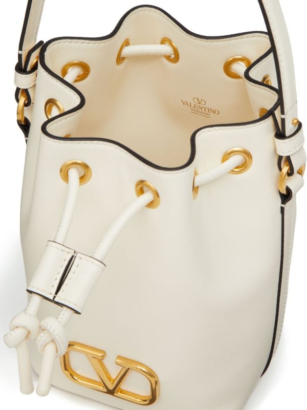 Valentino Garavani mini VLogo Signature leather bucket bag - Image 4