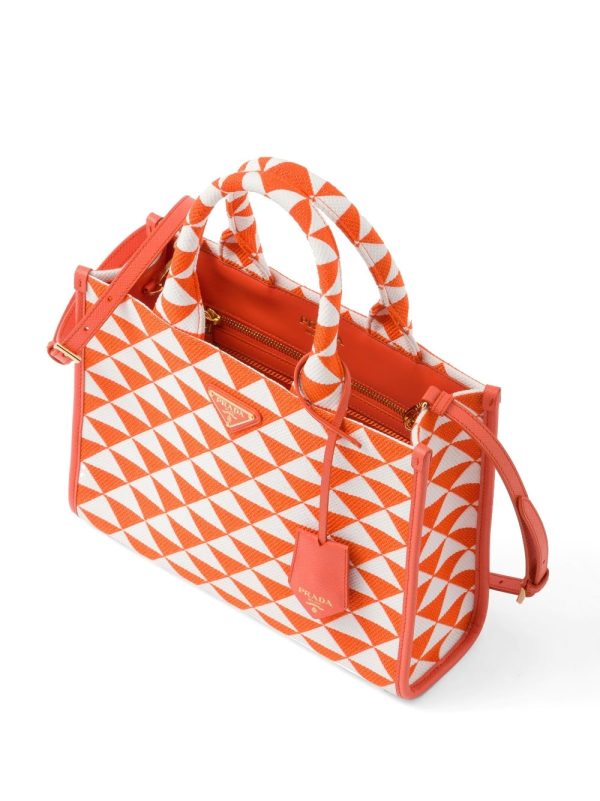 Prada small Symbole embroidered tote bag - Image 6