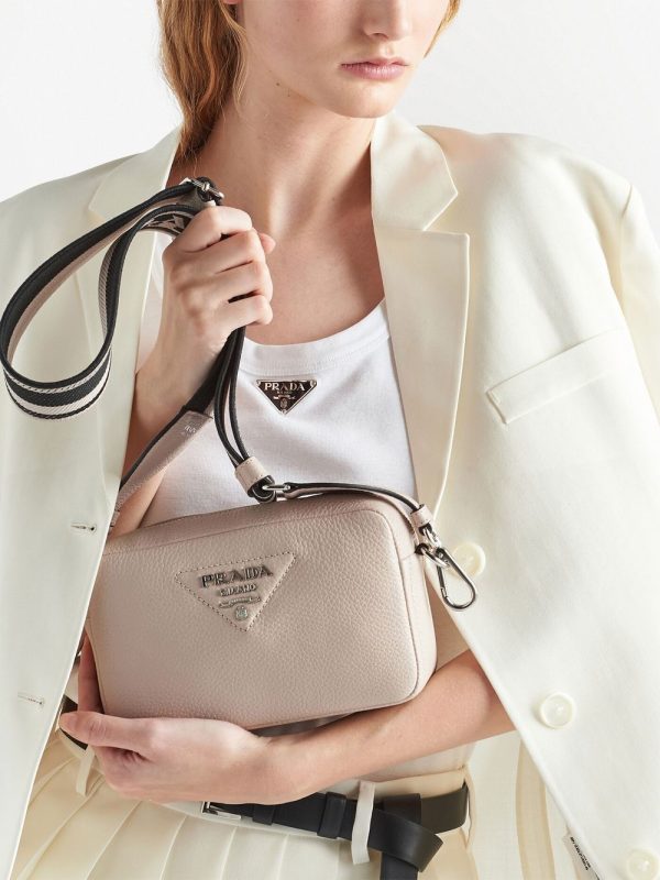 Prada logo-plaque leather crossbody bag - Image 6