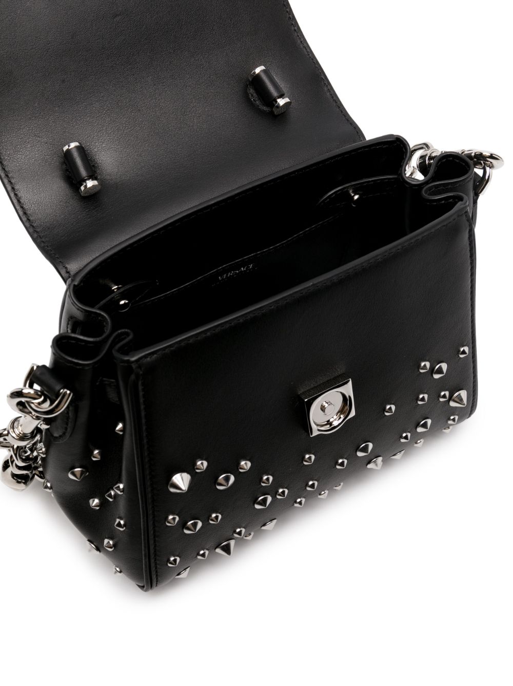 Versace small La Medusa studded top-handle bag - Image 5