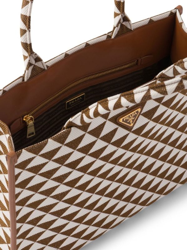 Prada large Symbole embroidered tote bag - Image 6