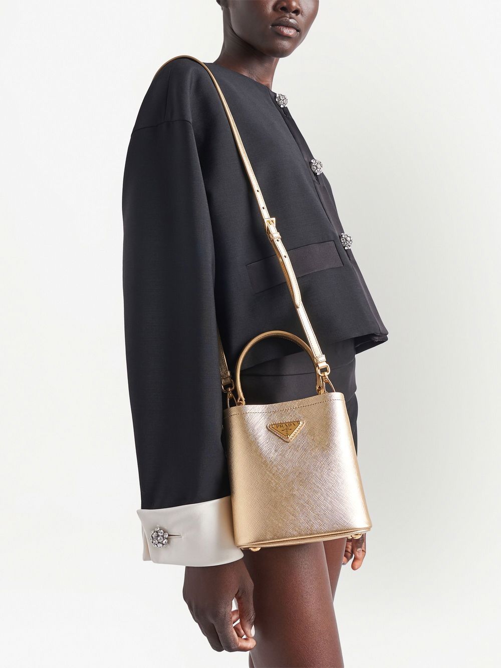 Prada mini Panier Saffiano leather tote bag - Image 6