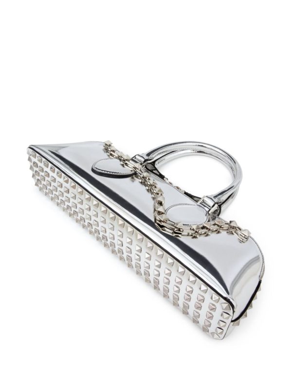 Valentino Garavani Rockstud E/W mirrored leather handbag - Image 6