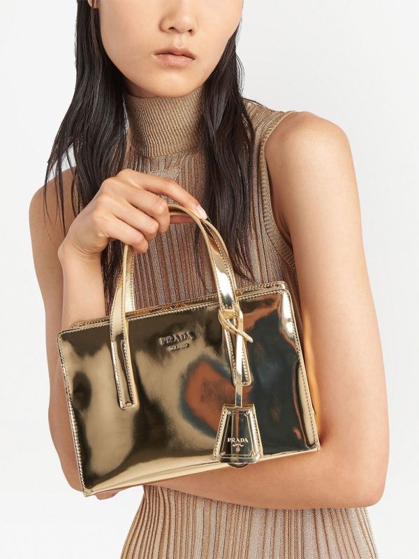 Prada Re-Edition 1995 metallic tote bag - Image 6