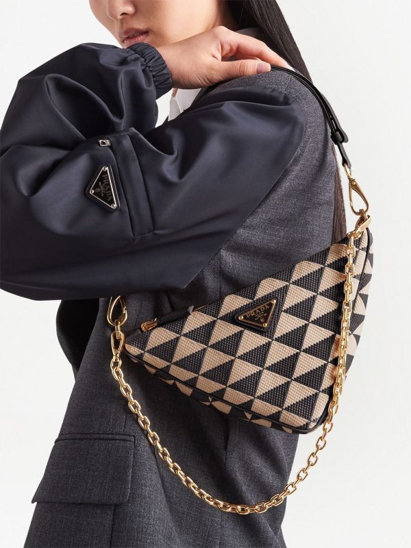 Prada embroidered jacquard mini bag - Image 6