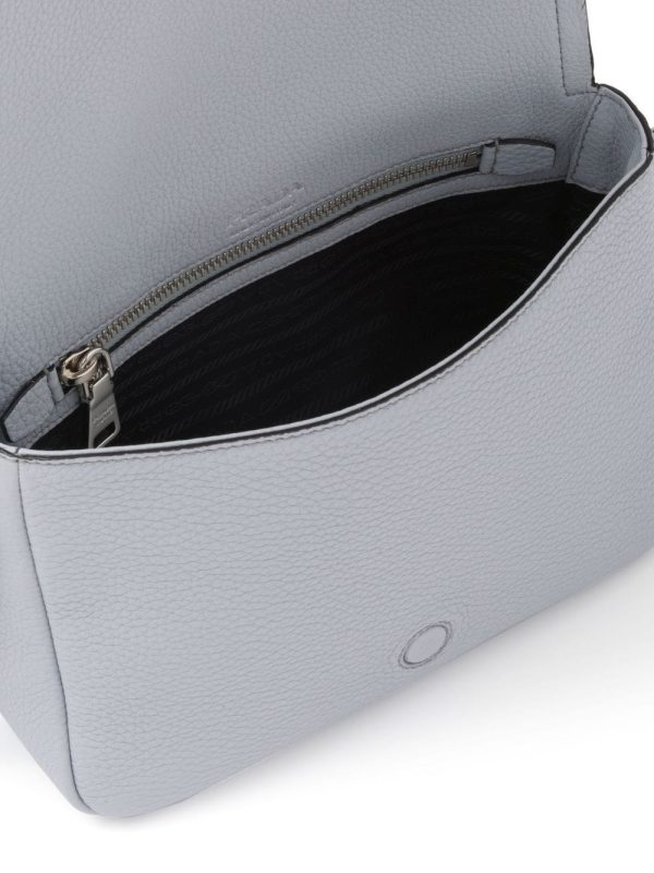 Prada logo-plaque leather shoulder bag - Image 7