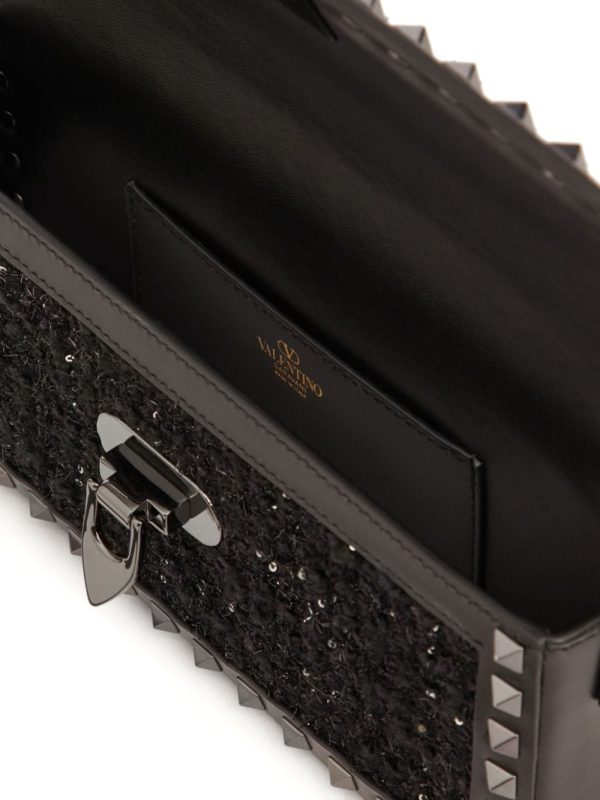Valentino Garavani Rockstud23 E/W tweed shoulder bag - Image 7