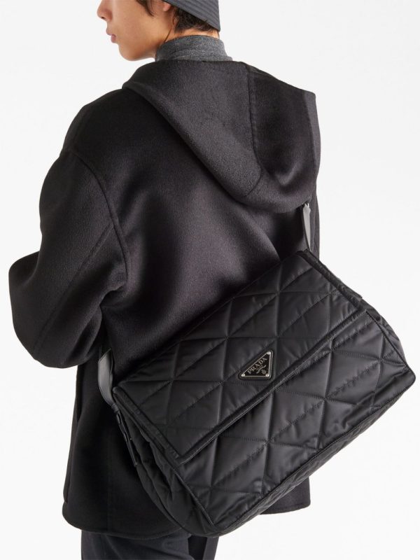Prada Re-Nylon logo-plaque shoulder bag - Image 7