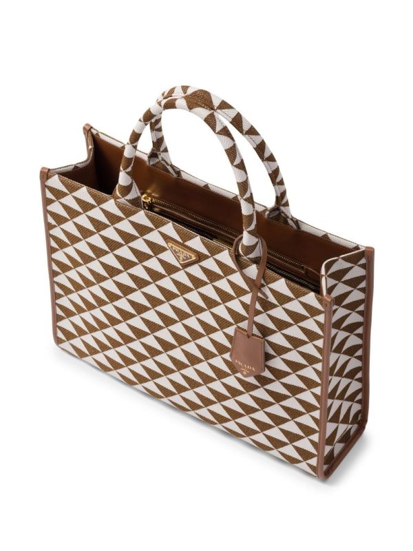 Prada large Symbole embroidered tote bag - Image 7