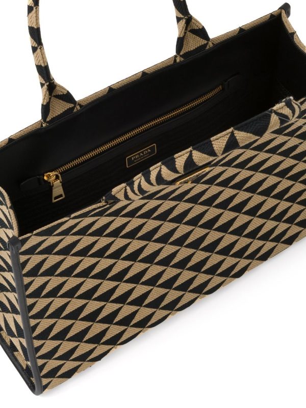 Prada large Symbole embroidered tote bag - Image 7