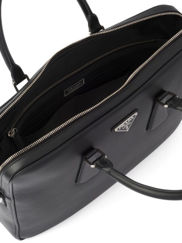 Prada triangle-logo Saffiano leather briefcase - Image 7