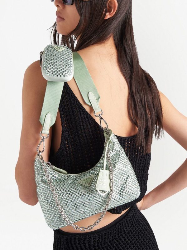 Prada Re-Edition 2005 crystal-embellished shoulder bag - Image 7