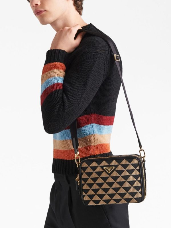 Prada Symbole embroidered messenger bag - Image 7